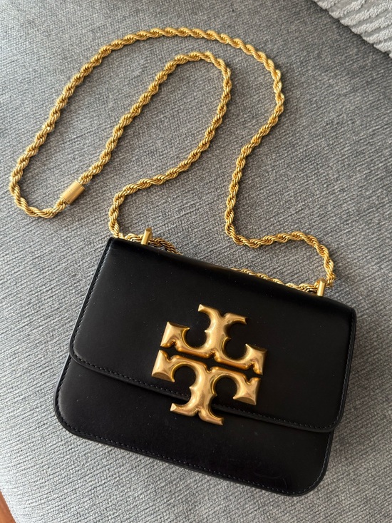 Tory Burch Handbags - $750 Tory Burch Eleanor Small Convertible Black/Gold Leather Shoulder bag